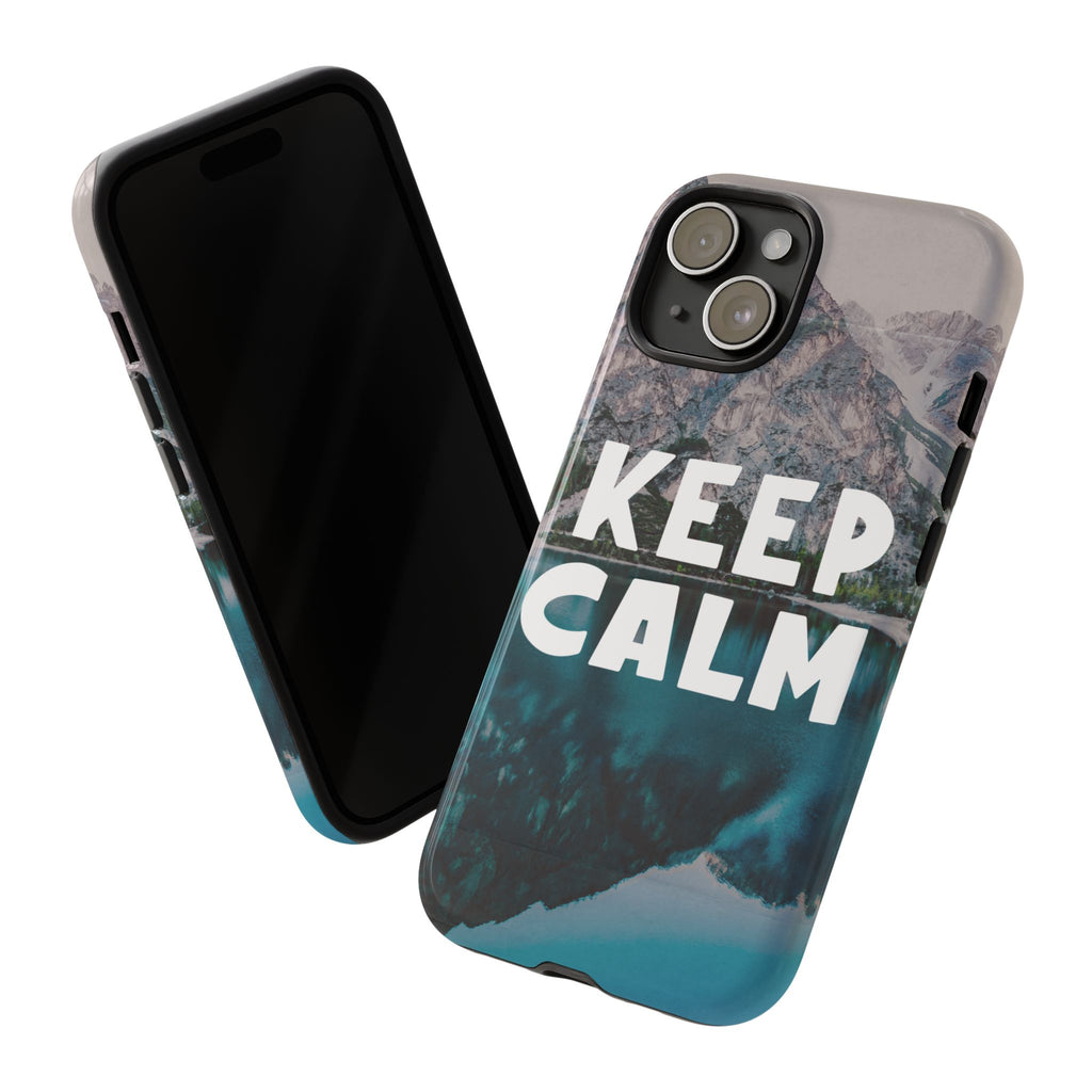 Keep Calm Phone Case — Minimalist Word Art Cover