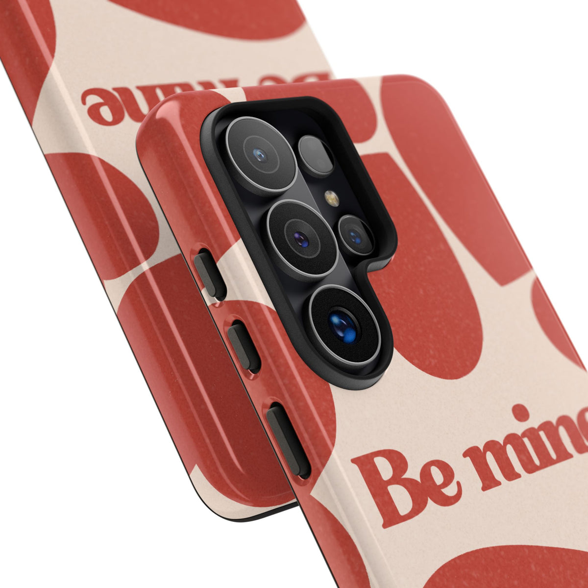 Be Mine Phone Case — Retro Hearts Terracotta Cream Romantic