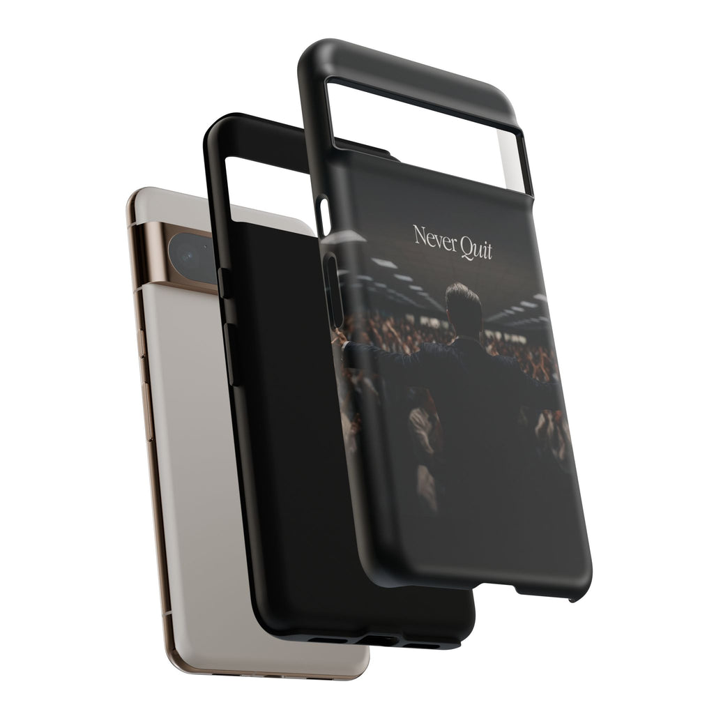 Never Quit Phone Case — Leader Crowd Dark Inspirational
