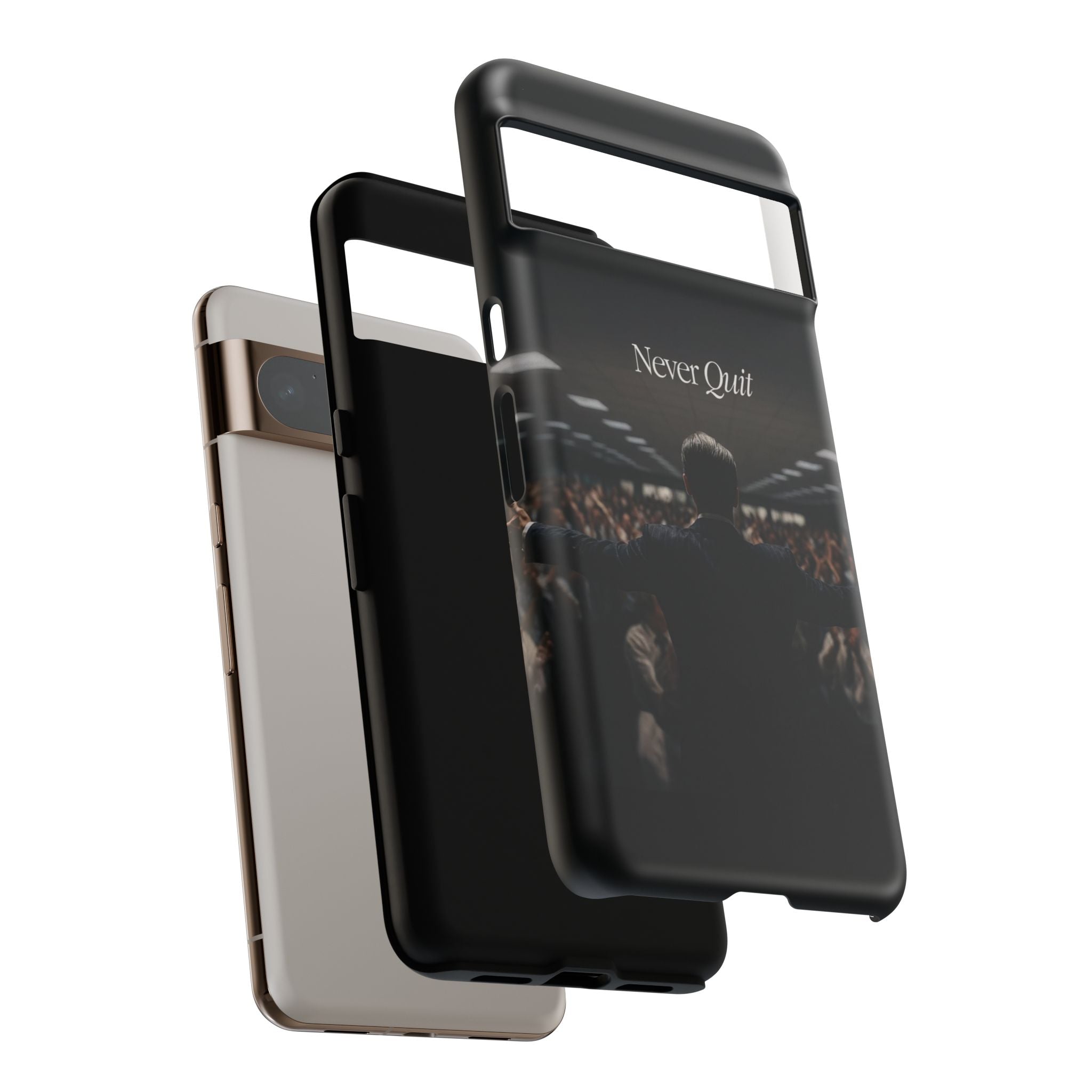 Never Quit Phone Case — Leader Crowd Dark Inspirational