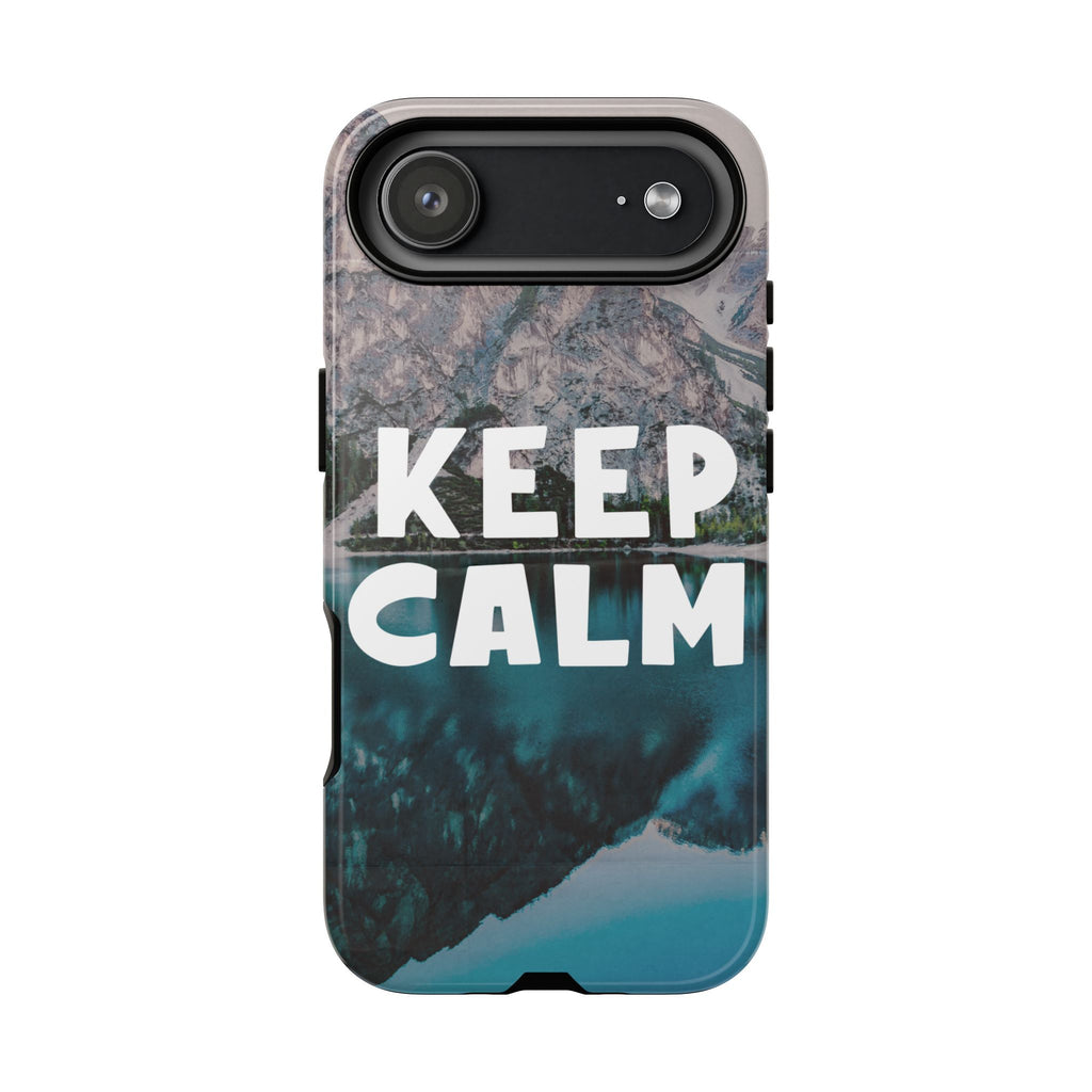 Keep Calm Phone Case — Minimalist Word Art Cover