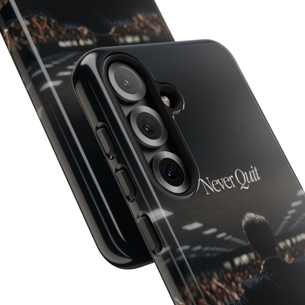 Never Quit Phone Case — Leader Crowd Dark Inspirational