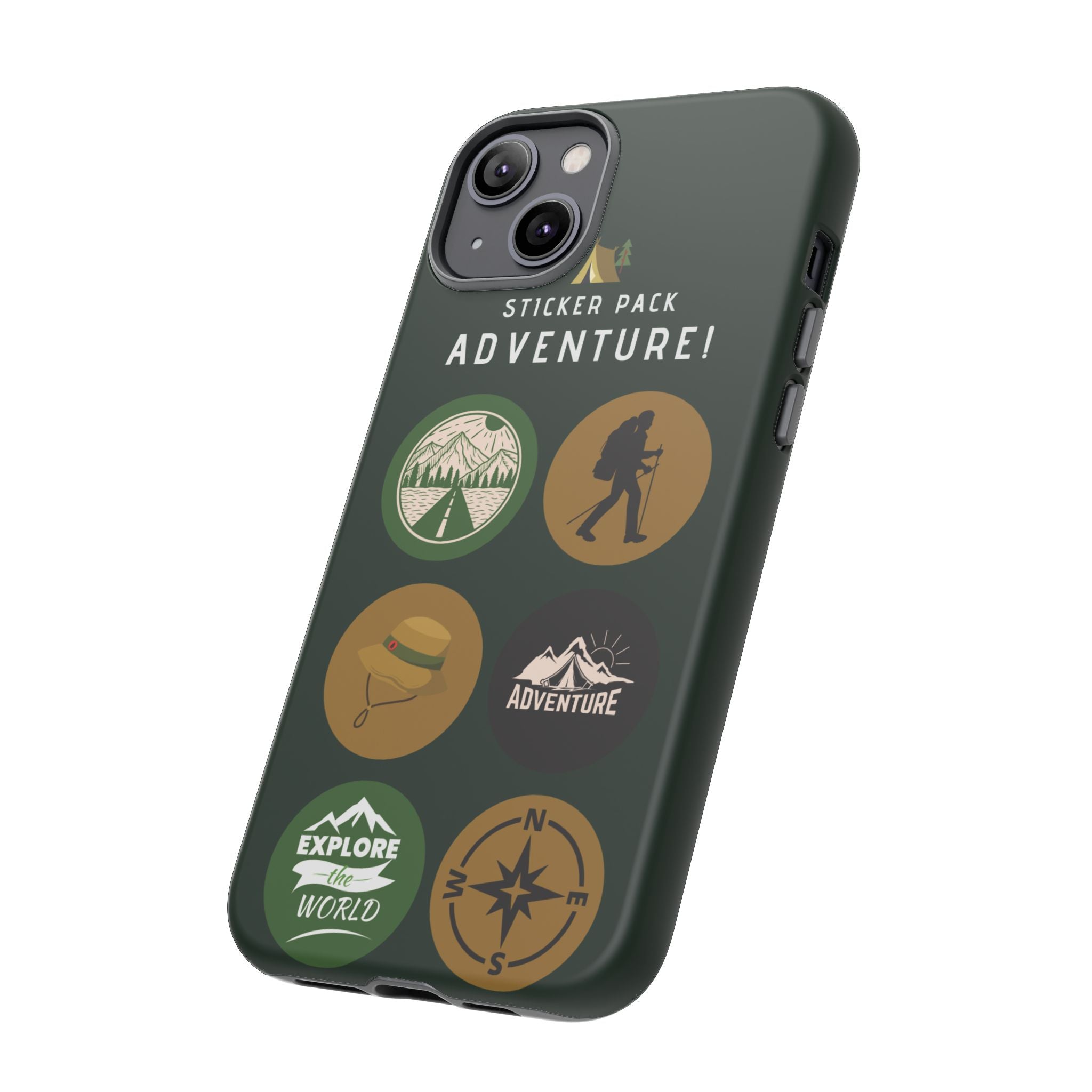 Adventure Hiking Phone Case — Outdoor Sticker Design