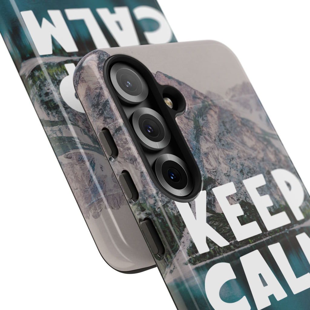 Keep Calm Phone Case — Minimalist Word Art Cover