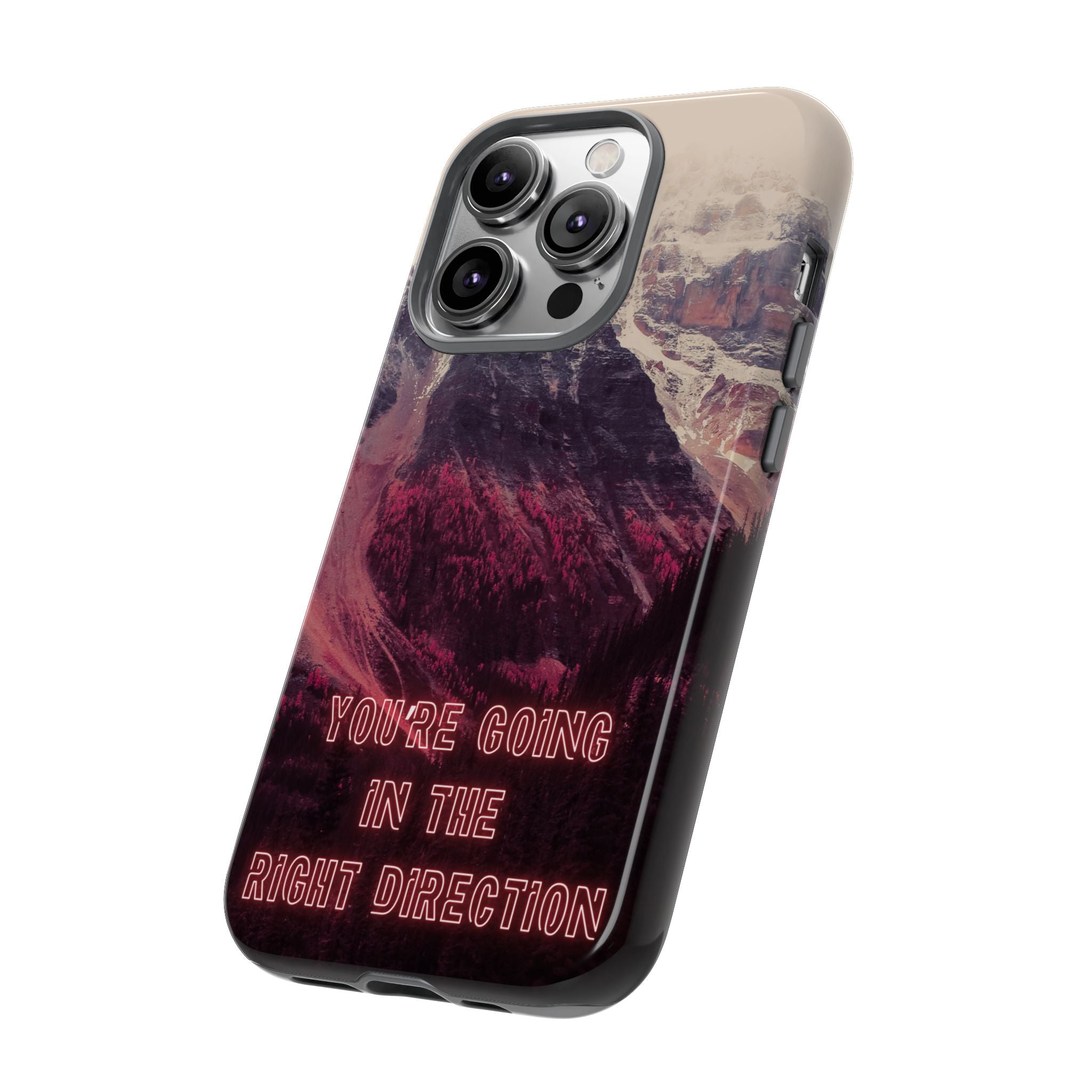 PEAK Motivational Phone Case — Word Art Minimal Design