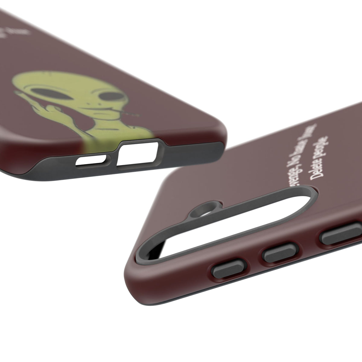 No Revenge No Hate Just Delete People Phone Case — Alien Dark Red