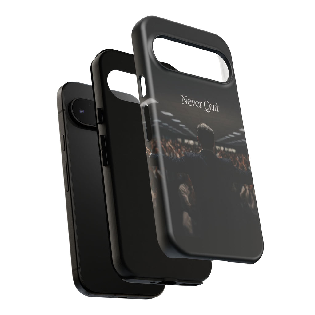 Never Quit Phone Case — Leader Crowd Dark Inspirational