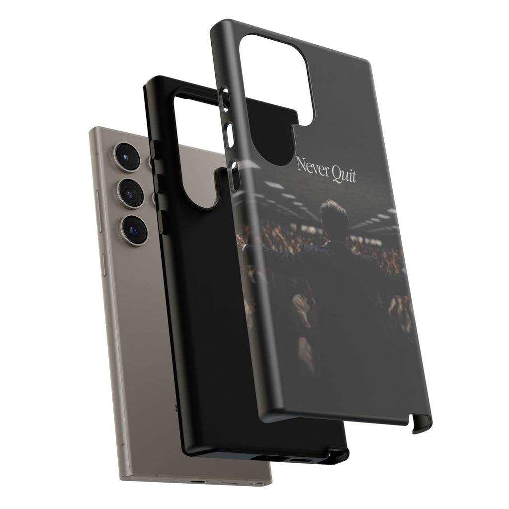 Never Quit Phone Case — Leader Crowd Dark Inspirational