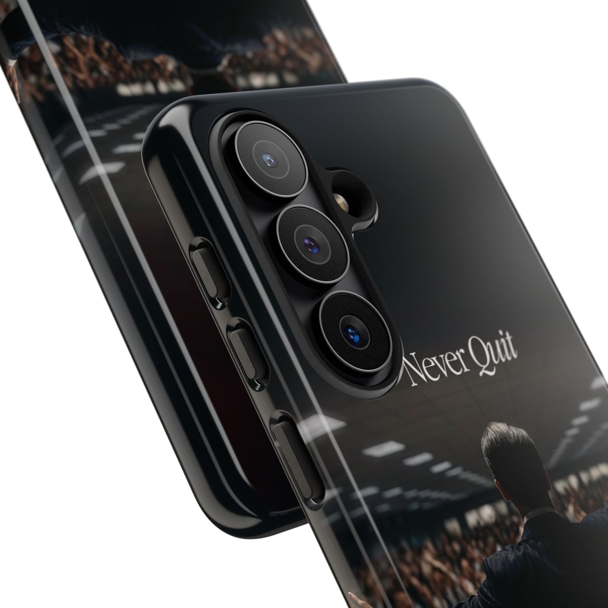 Never Quit Phone Case — Leader Crowd Dark Inspirational