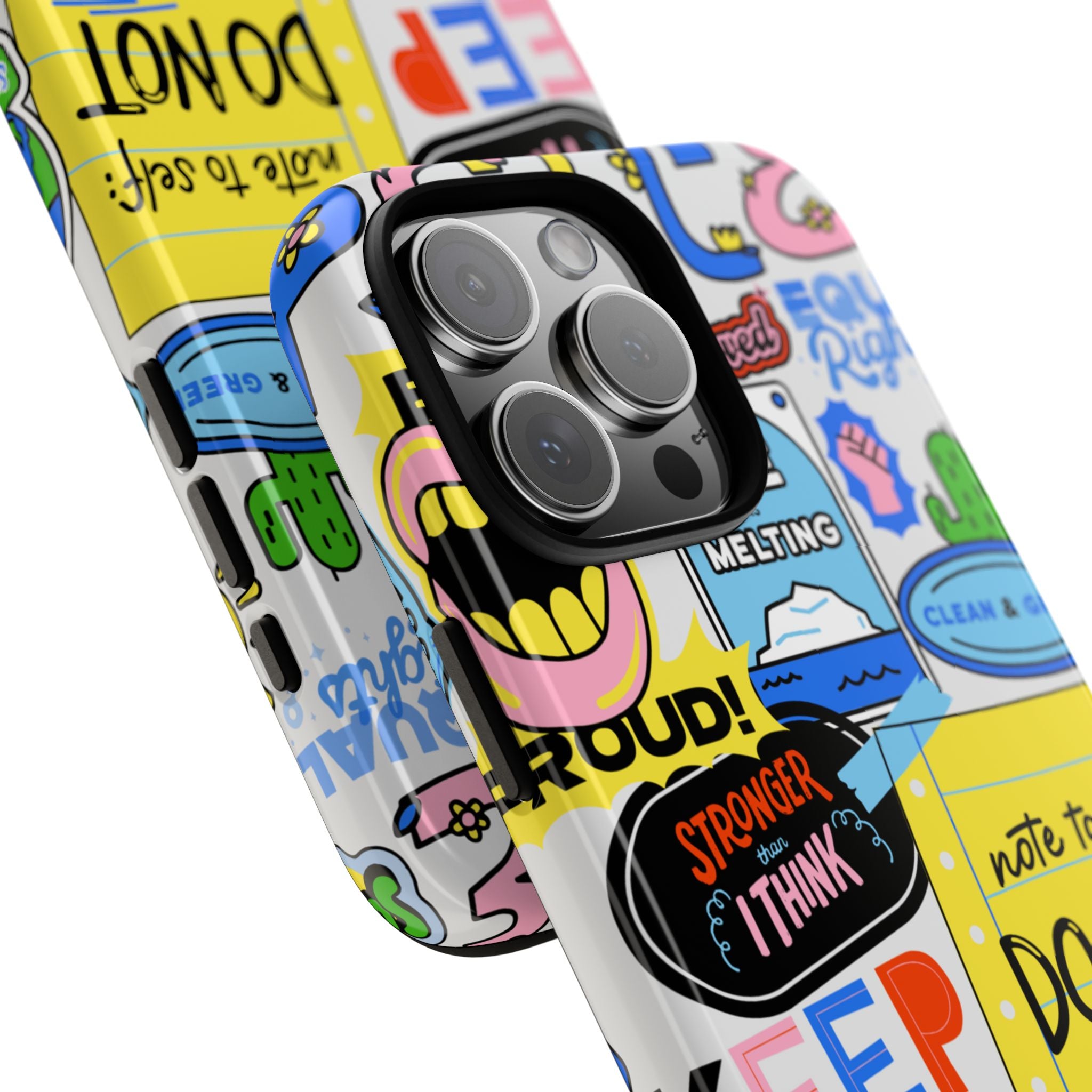 Optimist's Collage Phone Case — Colorful Positive Aesthetic