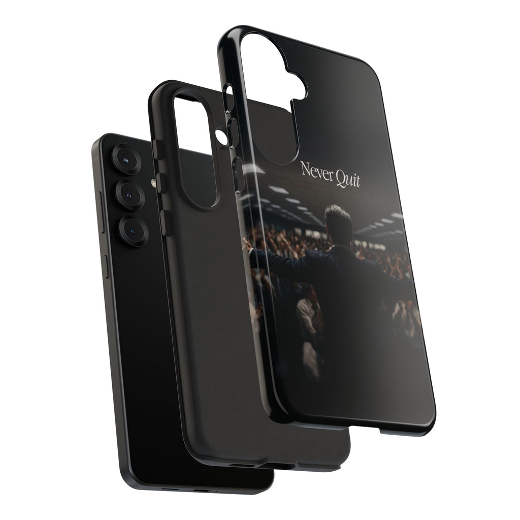 Never Quit Phone Case — Leader Crowd Dark Inspirational