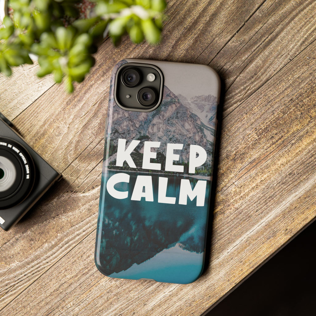 Keep Calm Phone Case — Minimalist Word Art Cover