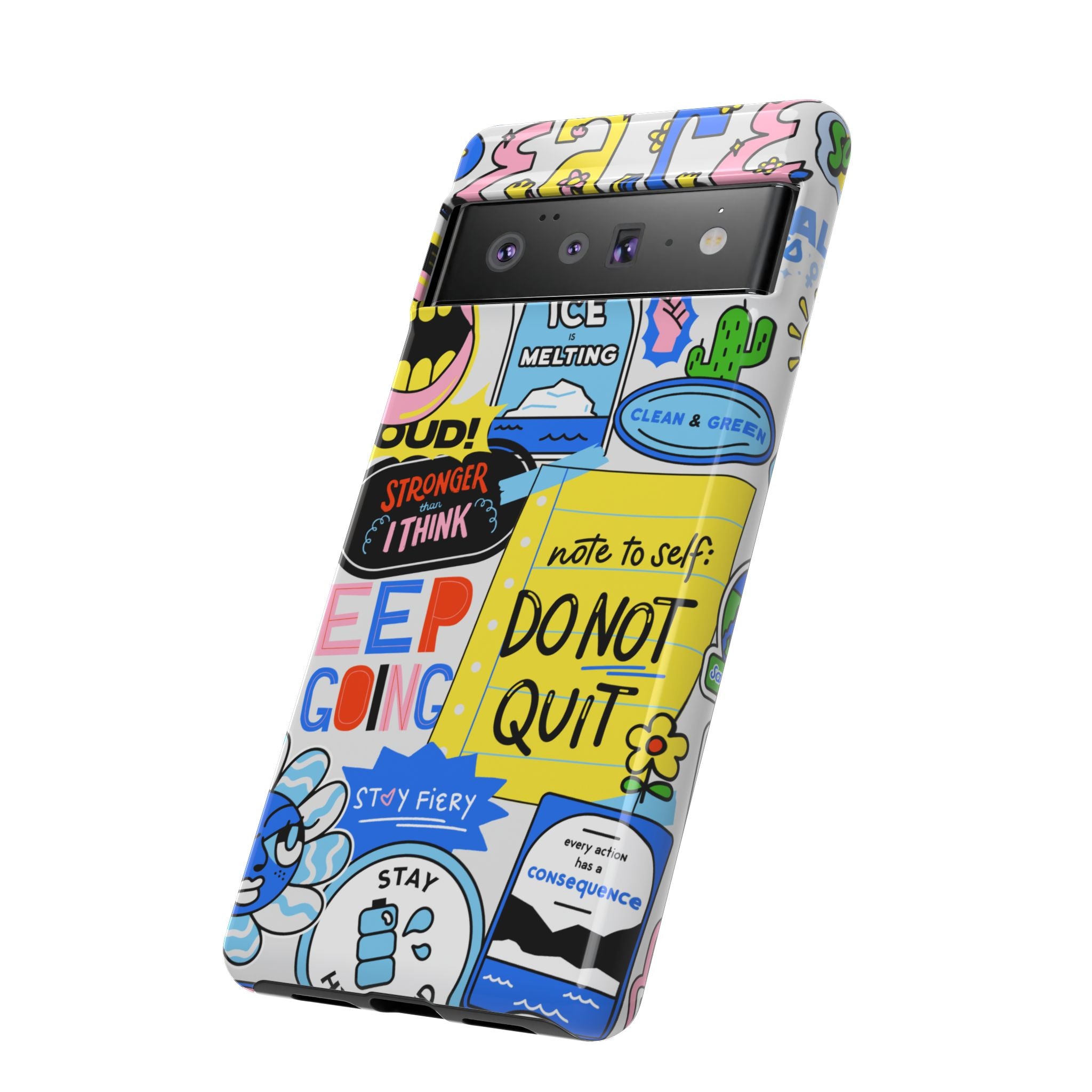 Optimist's Collage Phone Case — Colorful Positive Aesthetic