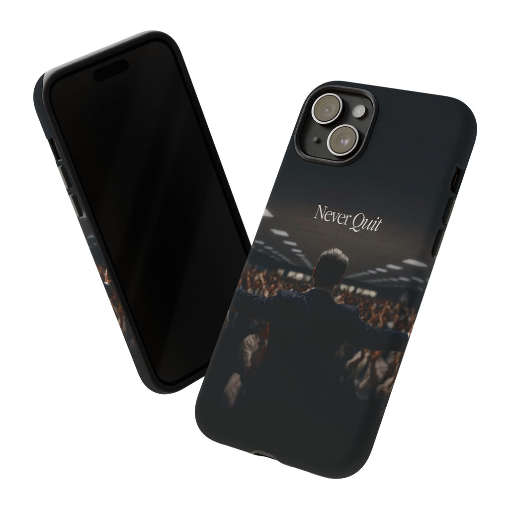 Never Quit Phone Case — Leader Crowd Dark Inspirational