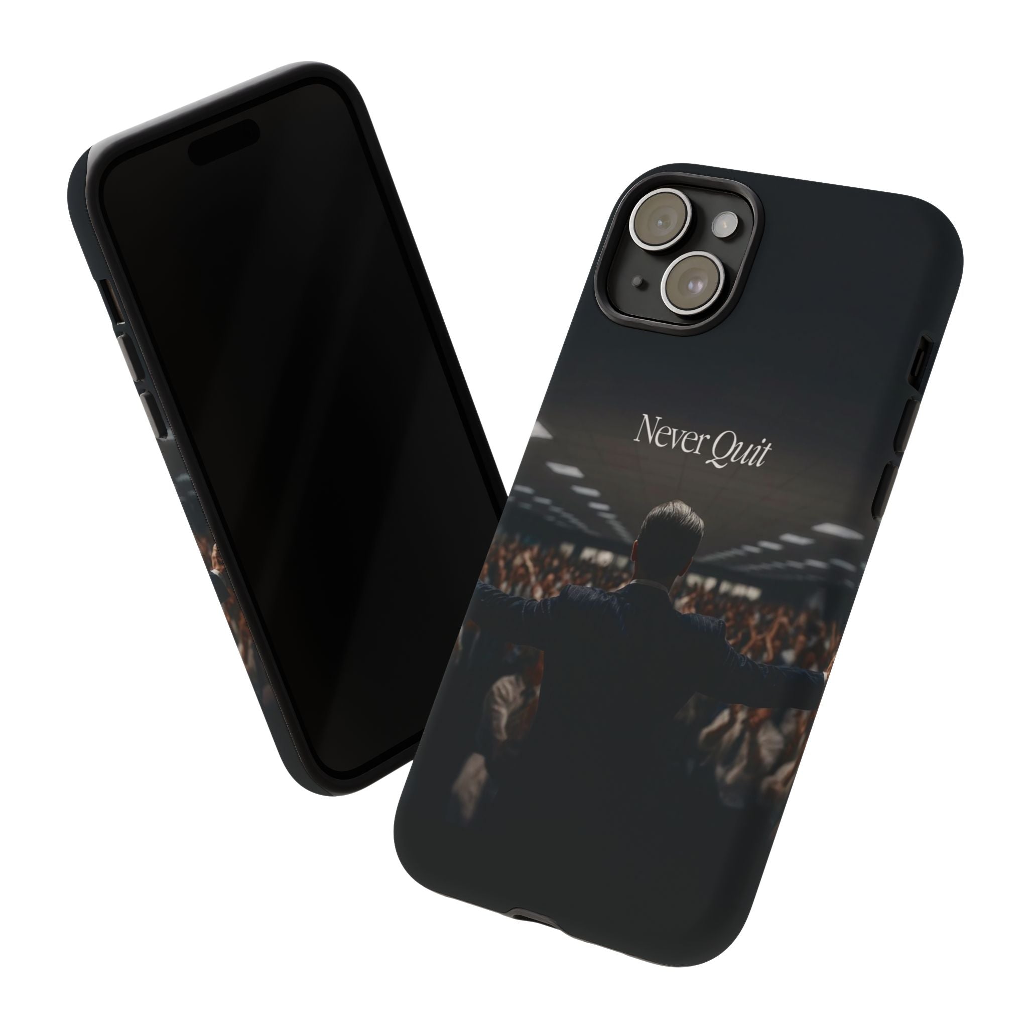 Never Quit Phone Case — Leader Crowd Dark Inspirational