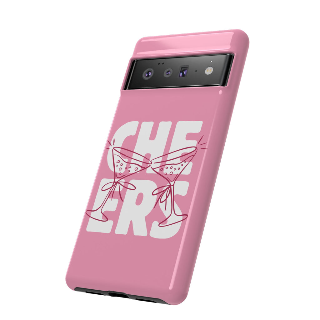 Cheers Phone Case — Pink Martini Glasses Bold Bubblegum