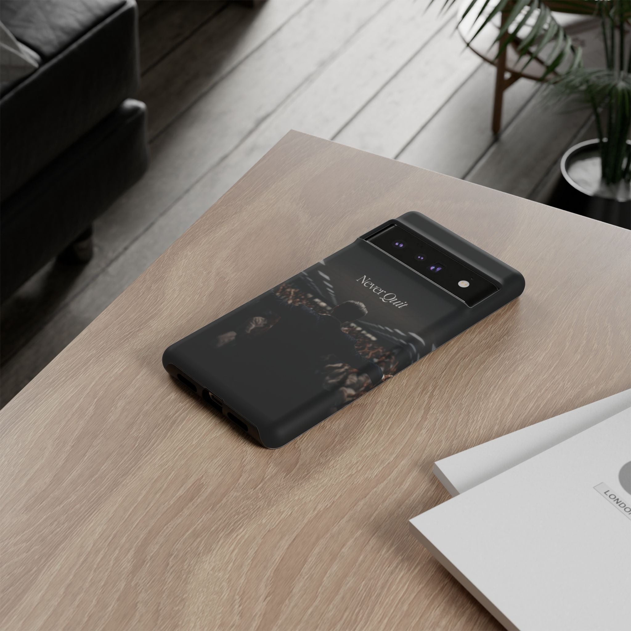 Never Quit Phone Case — Leader Crowd Dark Inspirational