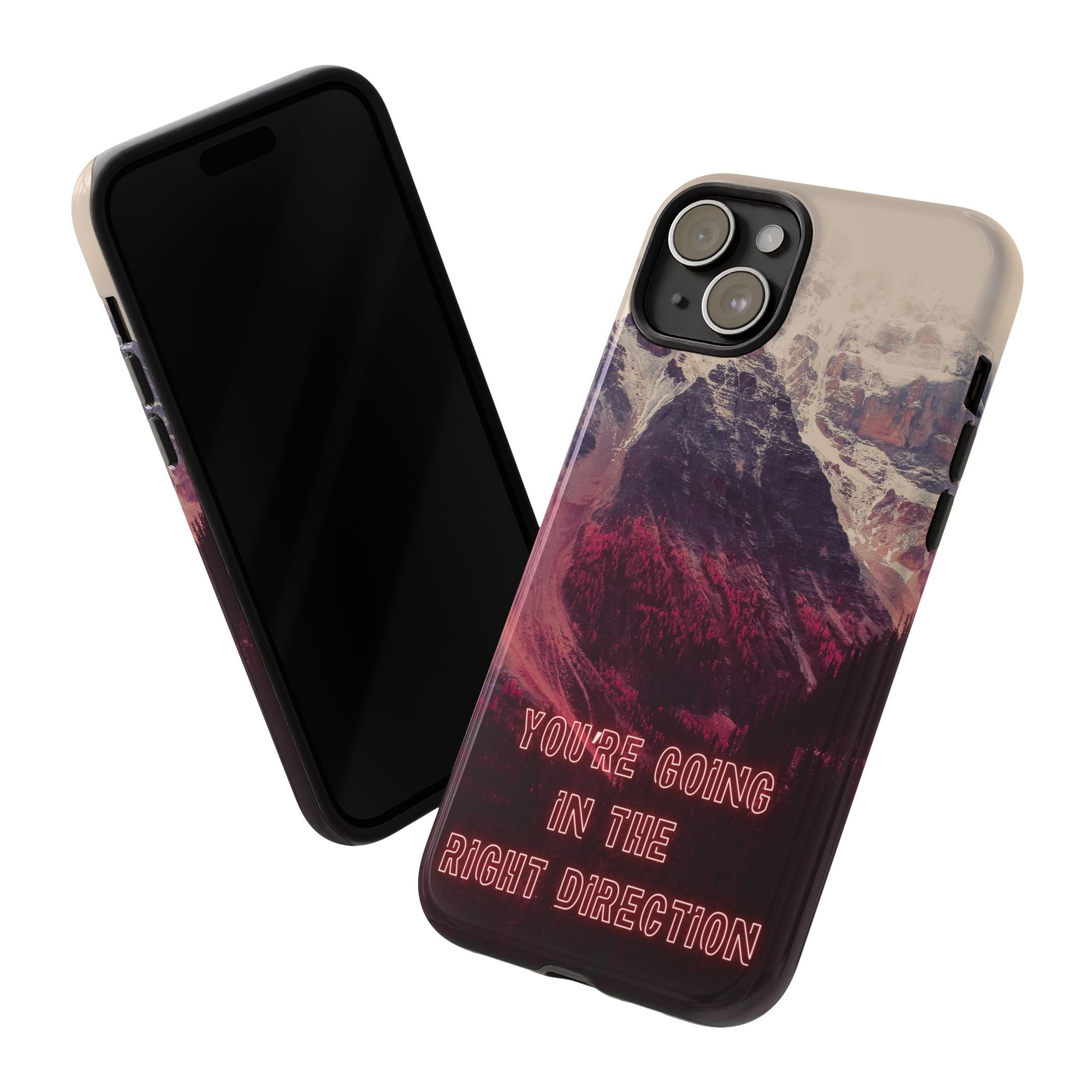 PEAK Motivational Phone Case — Word Art Minimal Design