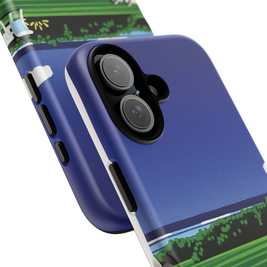 Poolside Phone Case — Bold Blue Summer Art Illustration