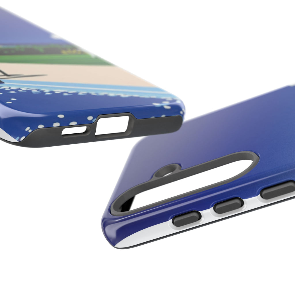 Poolside Phone Case — Bold Blue Summer Art Illustration