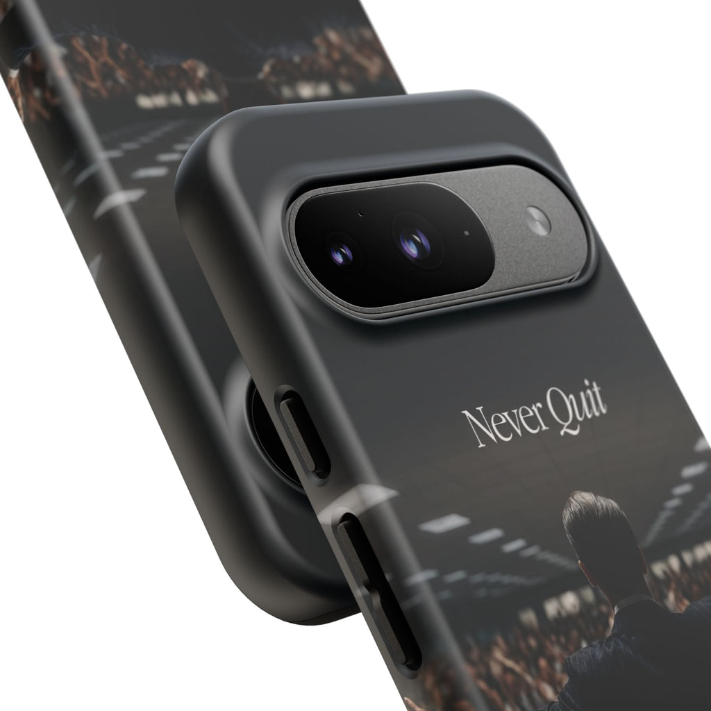 Never Quit Phone Case — Leader Crowd Dark Inspirational