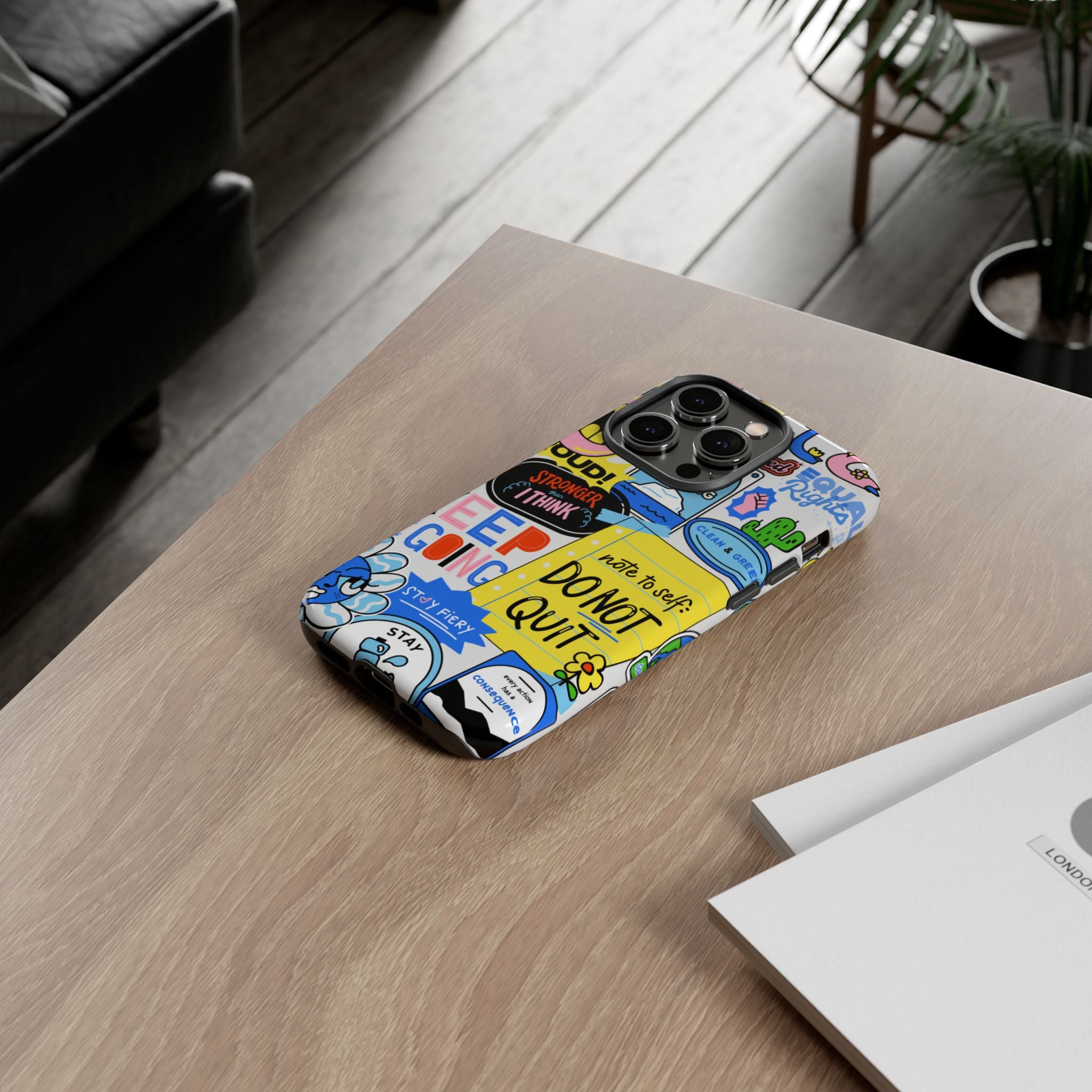 Optimist's Collage Phone Case — Colorful Positive Aesthetic