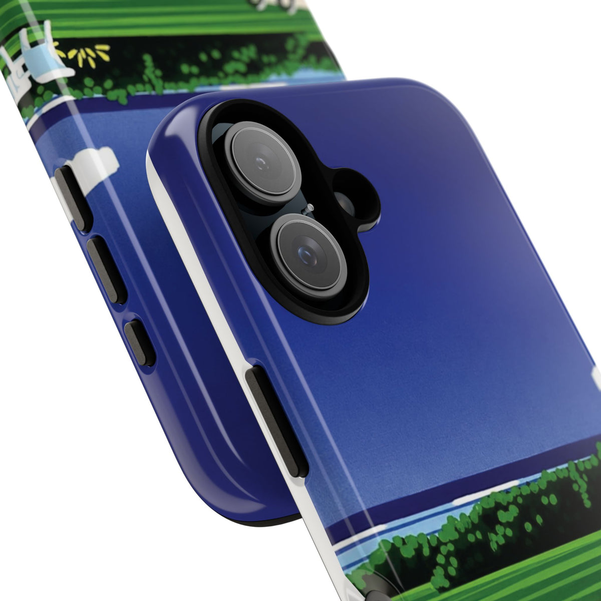 Poolside Phone Case — Bold Blue Summer Art Illustration