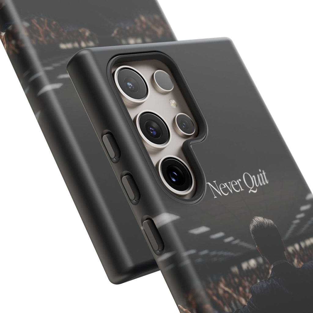Never Quit Phone Case — Leader Crowd Dark Inspirational