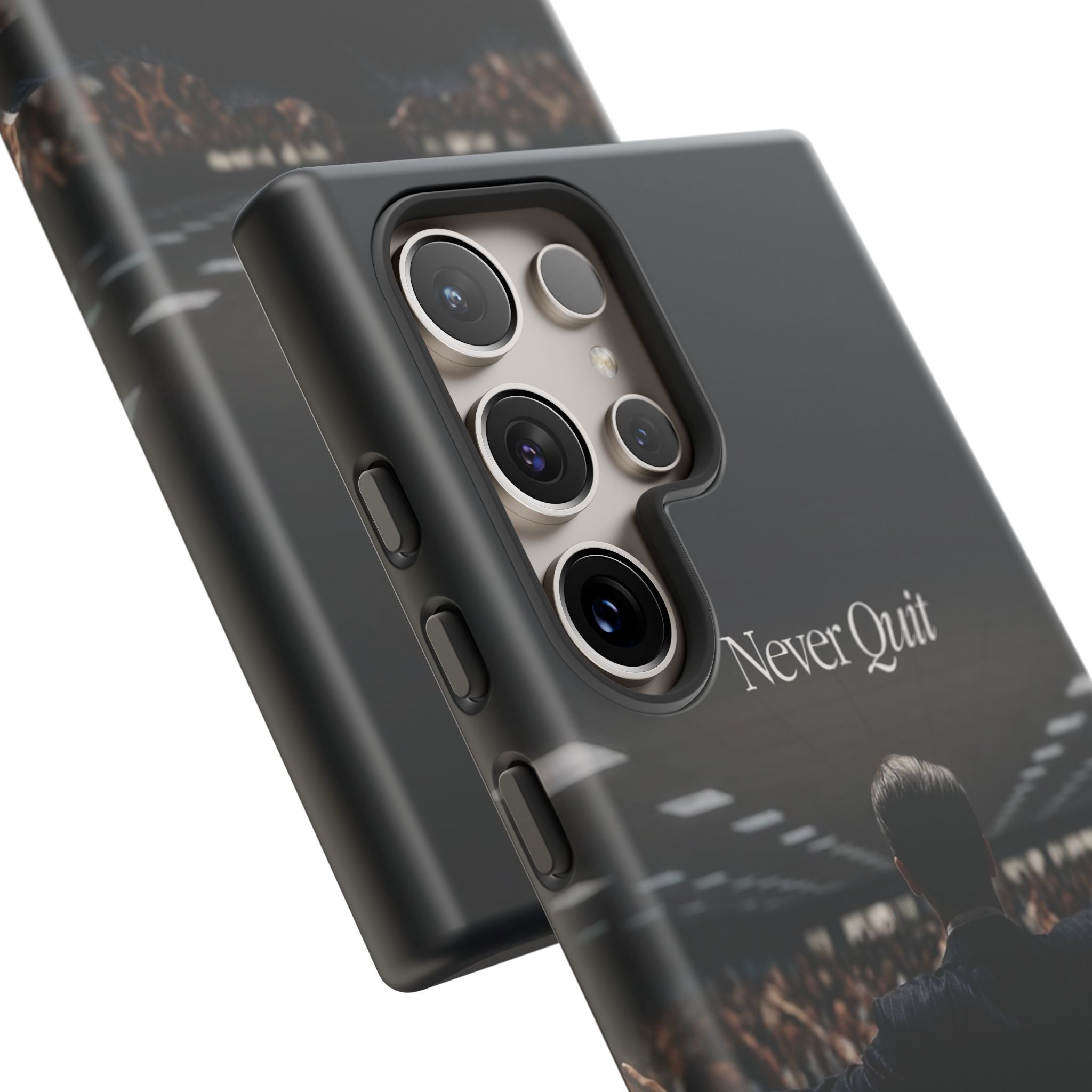 Never Quit Phone Case — Leader Crowd Dark Inspirational