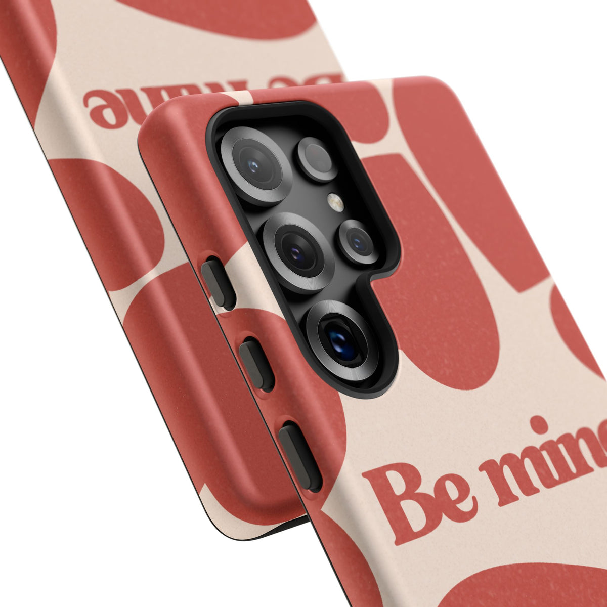 Be Mine Phone Case — Retro Hearts Terracotta Cream Romantic