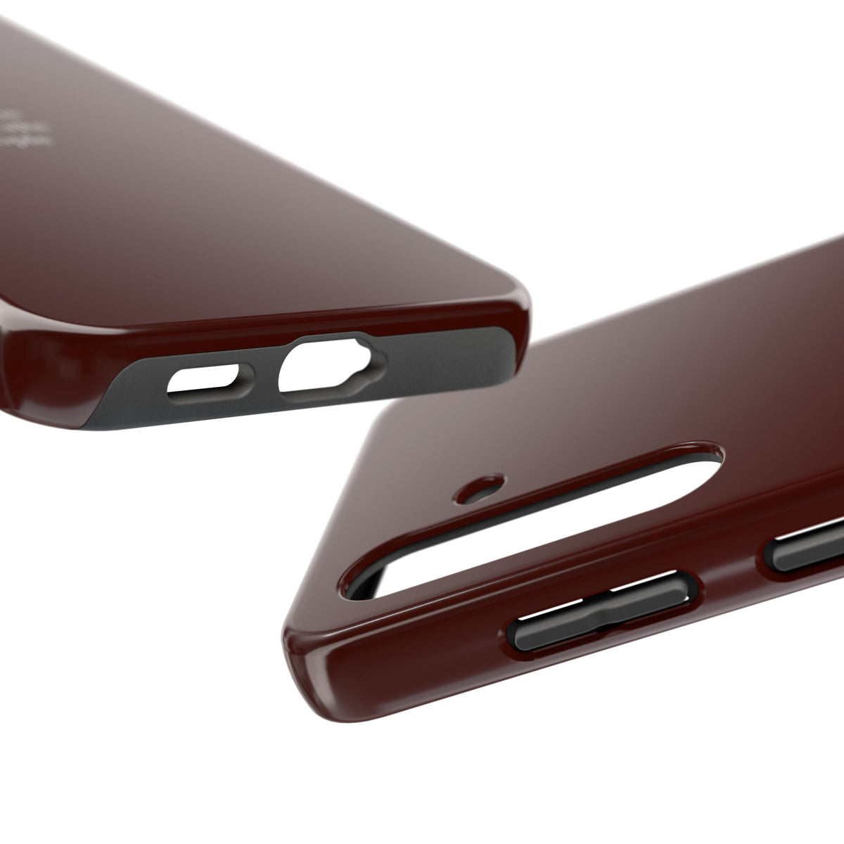 No Time For Fake People Phone Case — Deep Burgundy Minimal