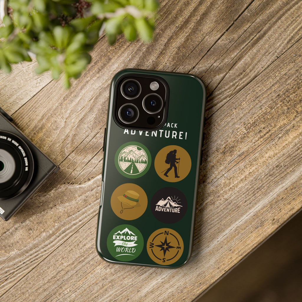 Adventure Hiking Phone Case — Outdoor Sticker Design