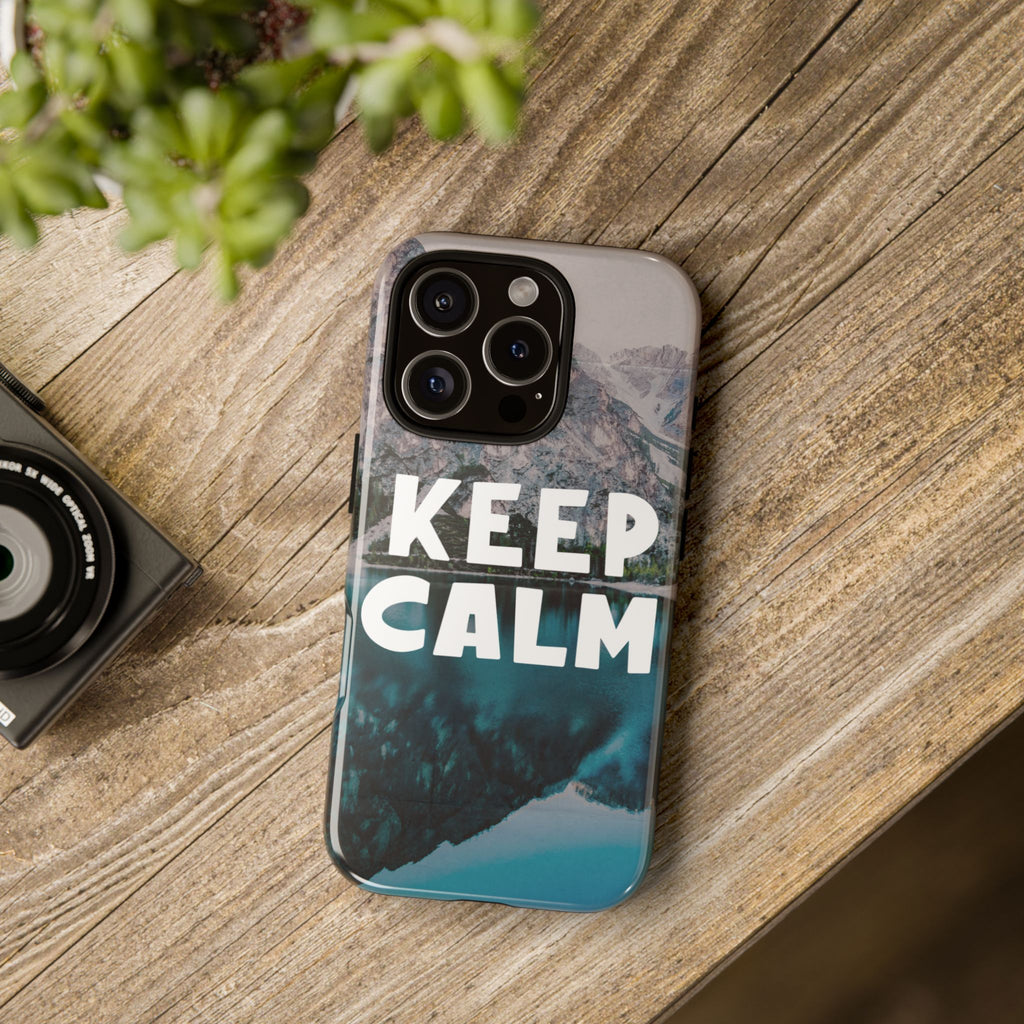 Keep Calm Phone Case — Minimalist Word Art Cover