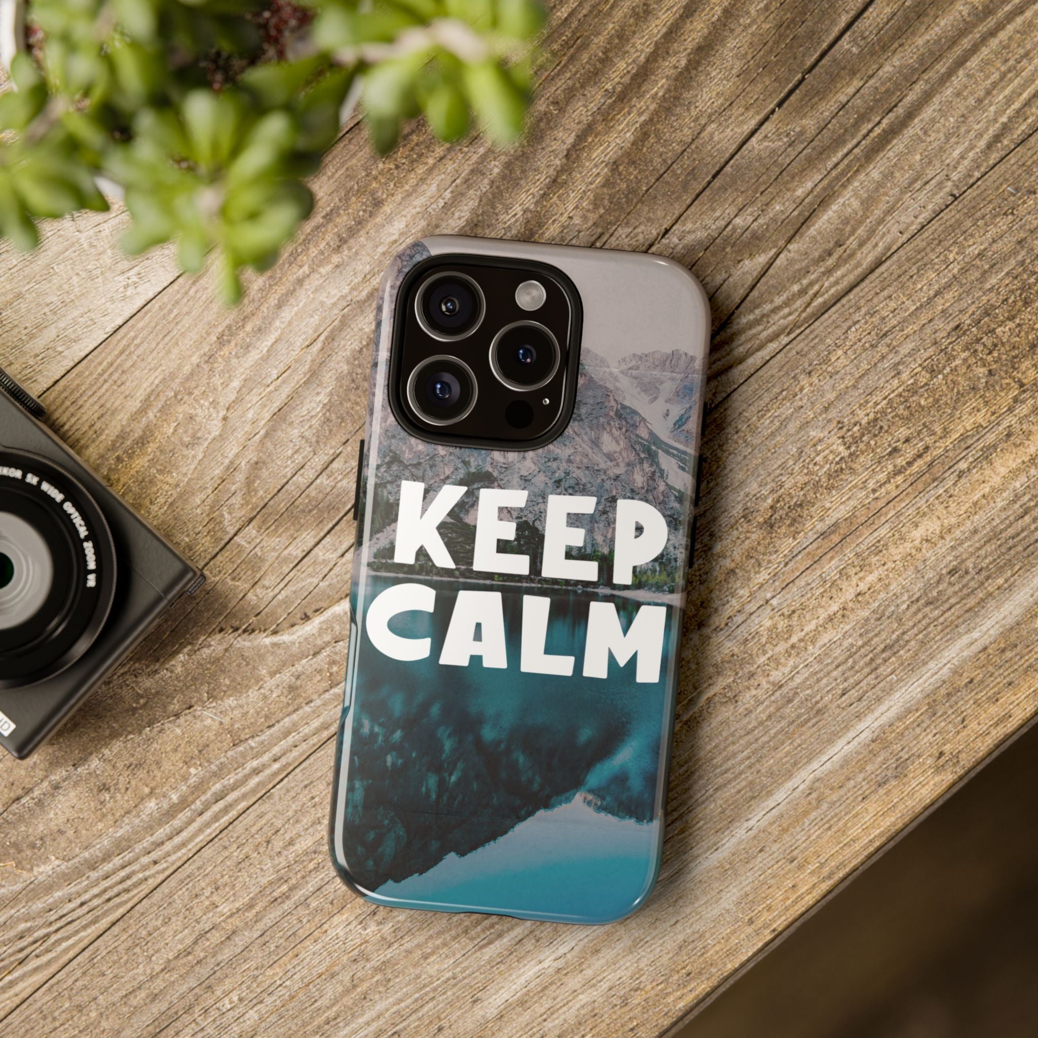 Keep Calm Phone Case — Minimalist Word Art Cover
