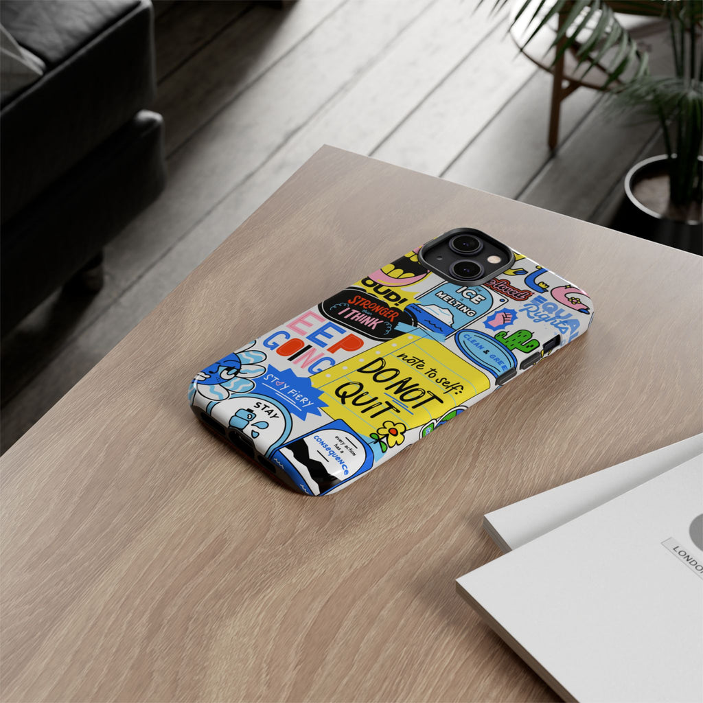 Optimist's Collage Phone Case — Colorful Positive Aesthetic