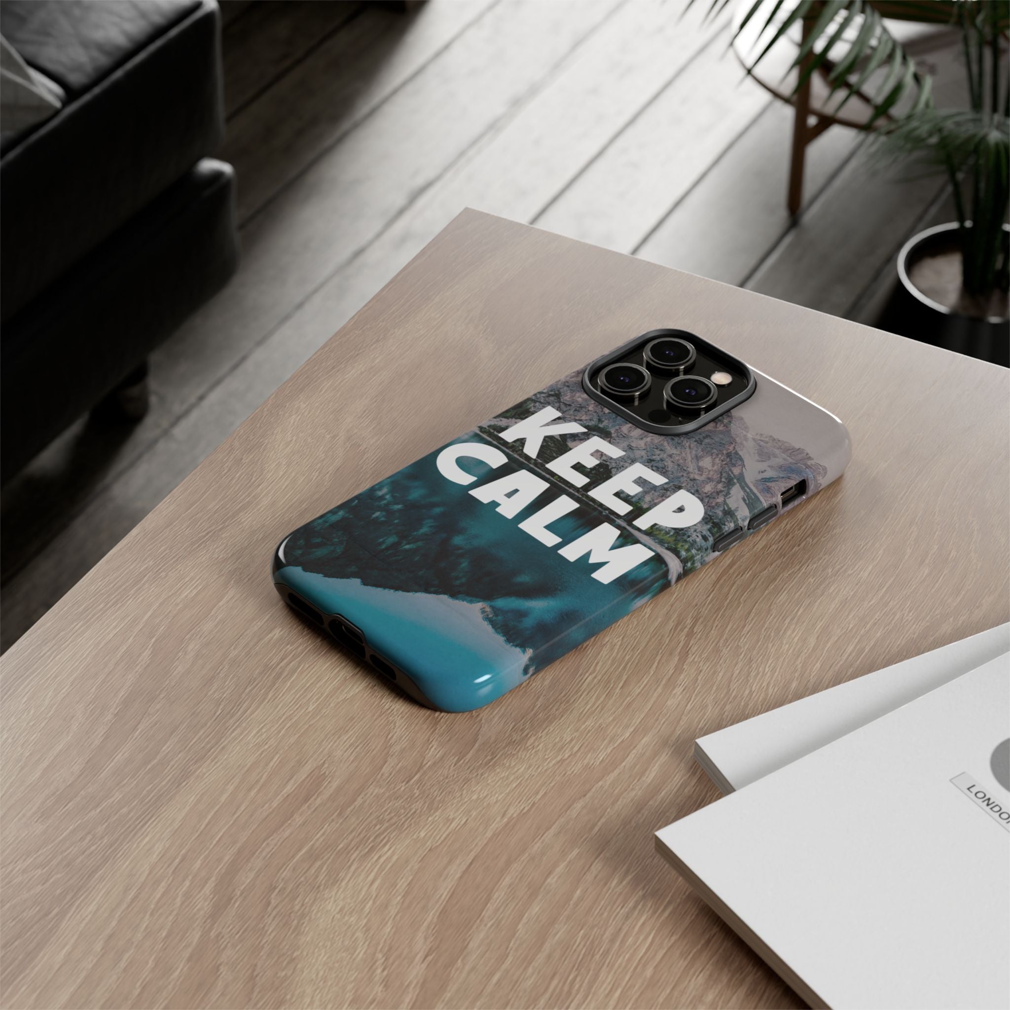 Keep Calm Phone Case — Minimalist Word Art Cover