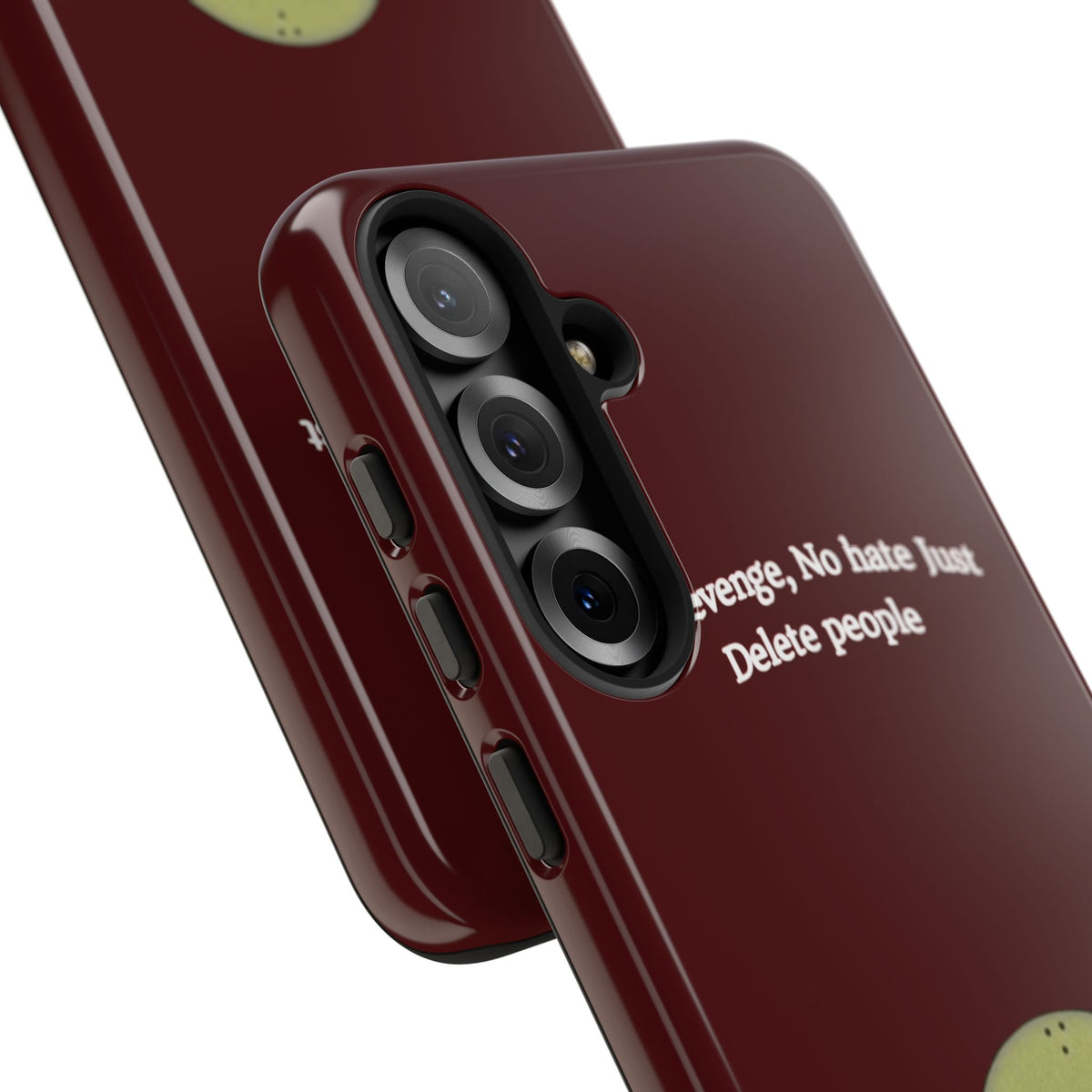 No Revenge No Hate Just Delete People Phone Case — Alien Dark Red
