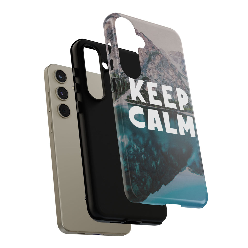 Keep Calm Phone Case — Minimalist Word Art Cover