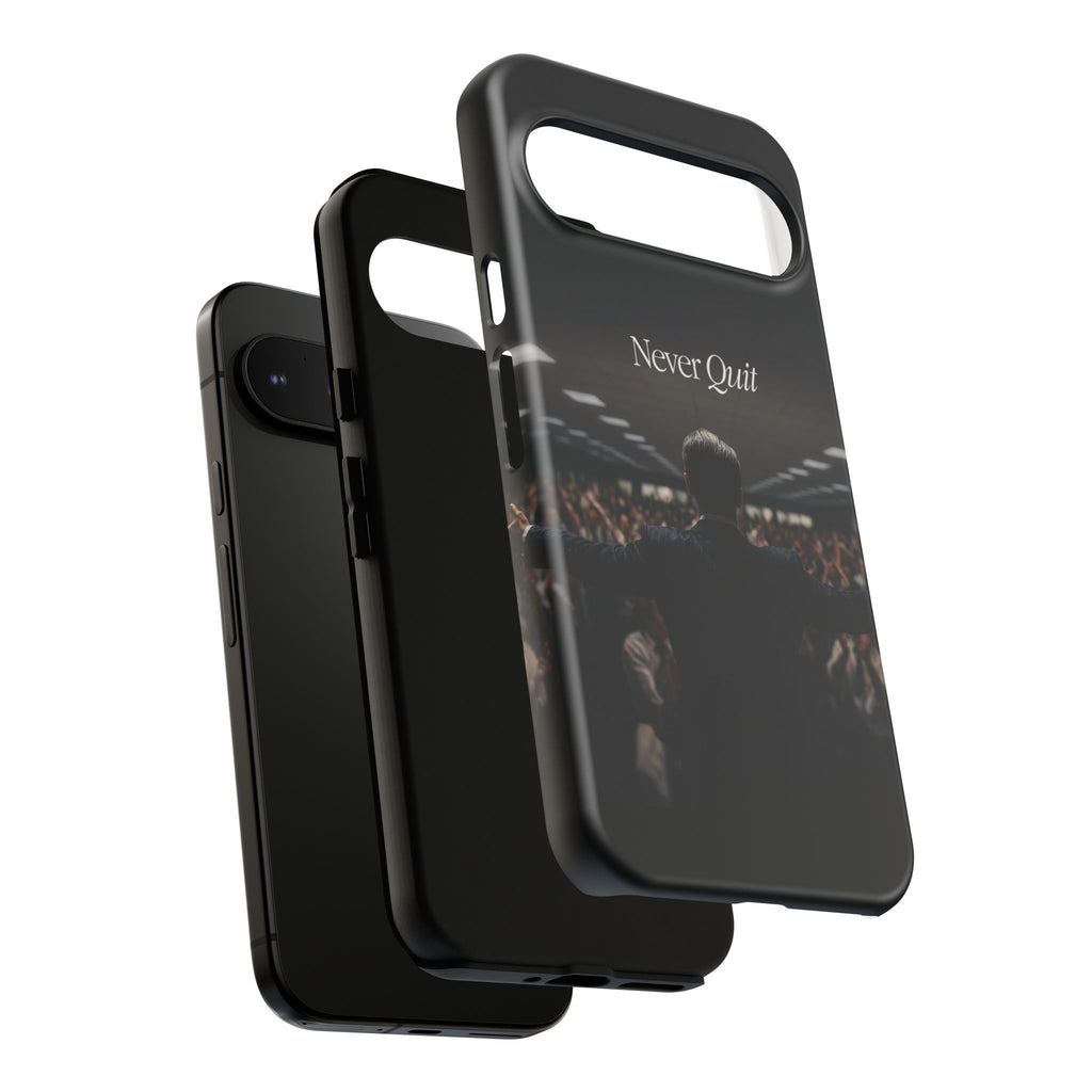 Never Quit Phone Case — Leader Crowd Dark Inspirational