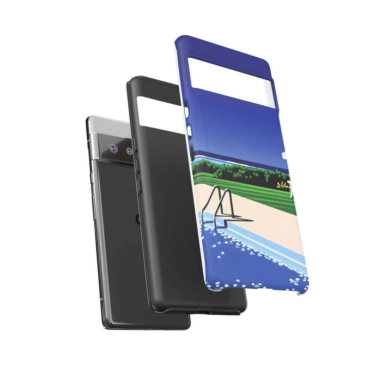 Poolside Phone Case — Bold Blue Summer Art Illustration