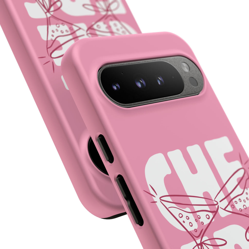 Cheers Phone Case — Pink Martini Glasses Bold Bubblegum