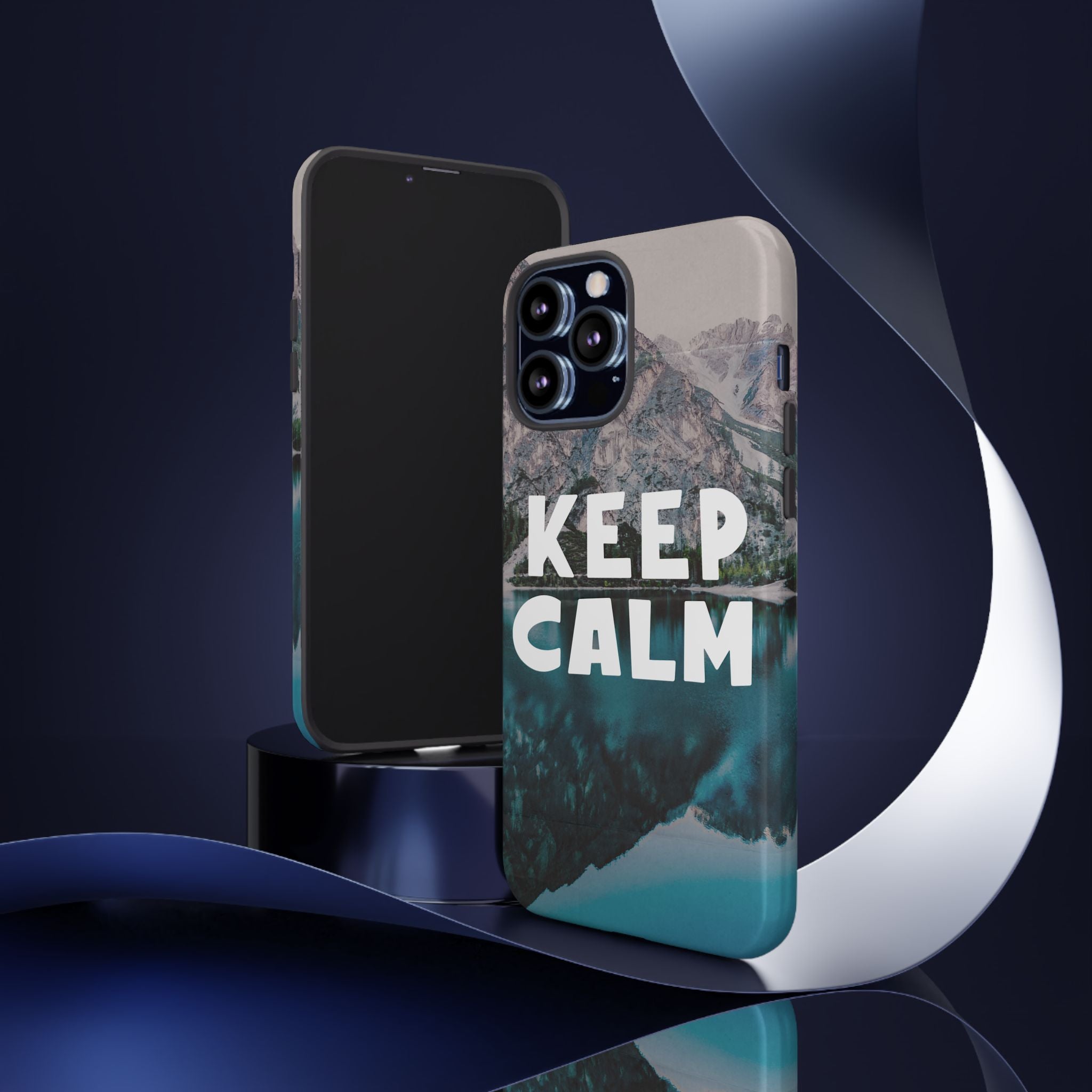 Keep Calm Phone Case — Minimalist Word Art Cover