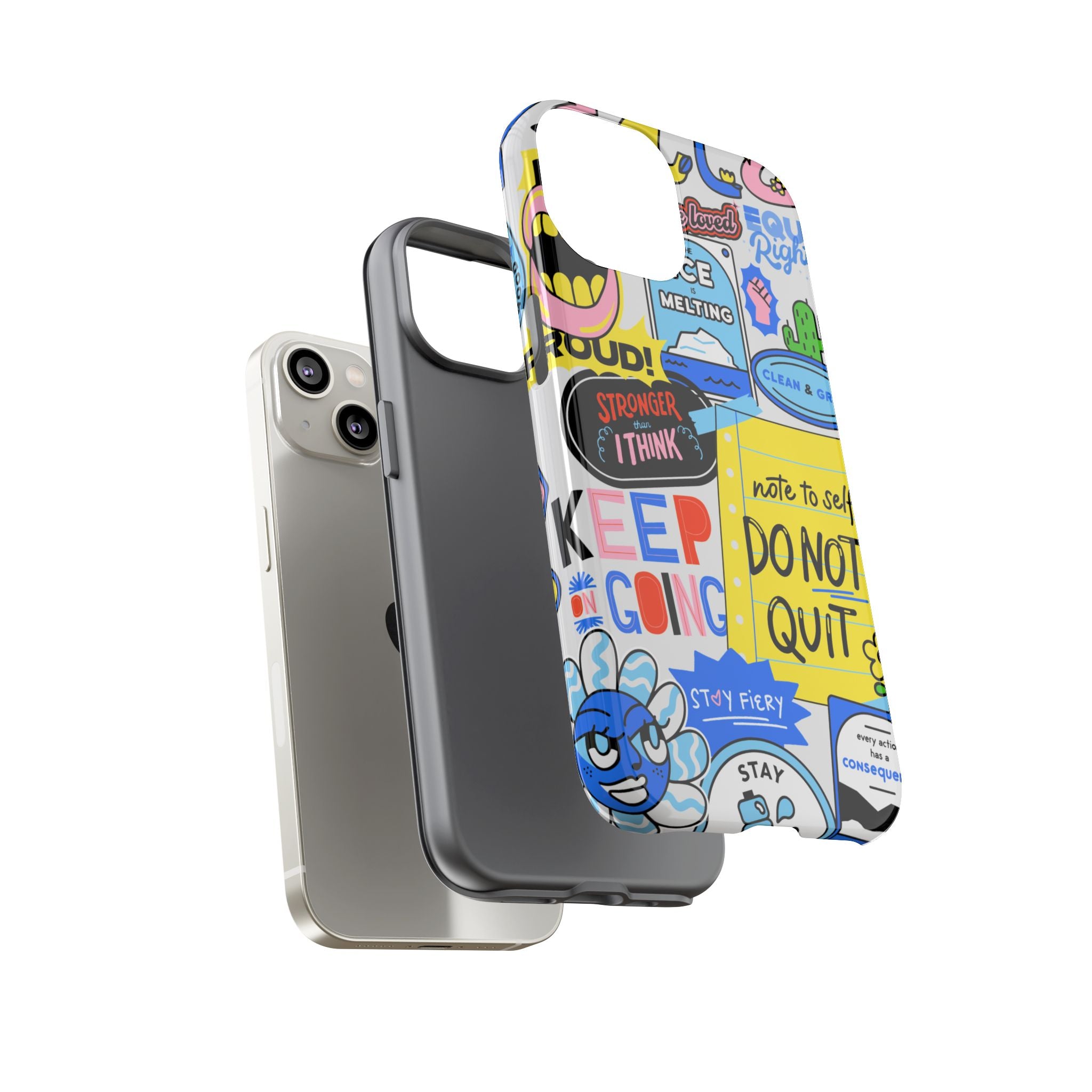 Optimist's Collage Phone Case — Colorful Positive Aesthetic