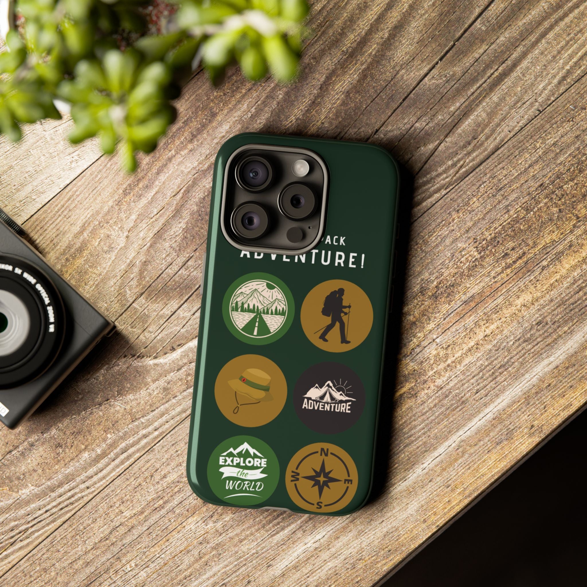 Adventure Hiking Phone Case — Outdoor Sticker Design
