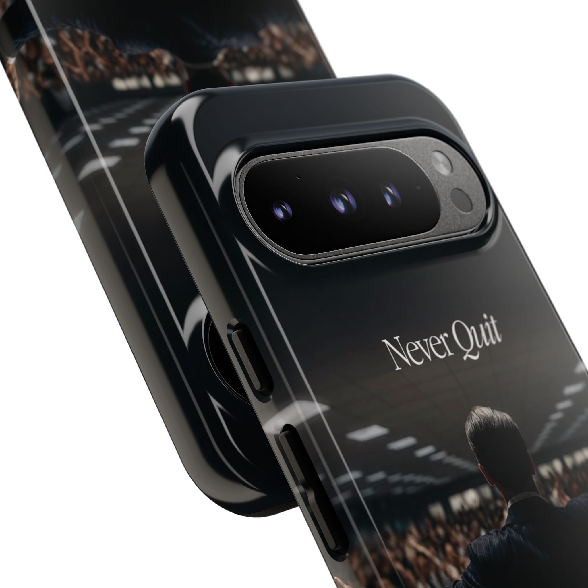 Never Quit Phone Case — Leader Crowd Dark Inspirational