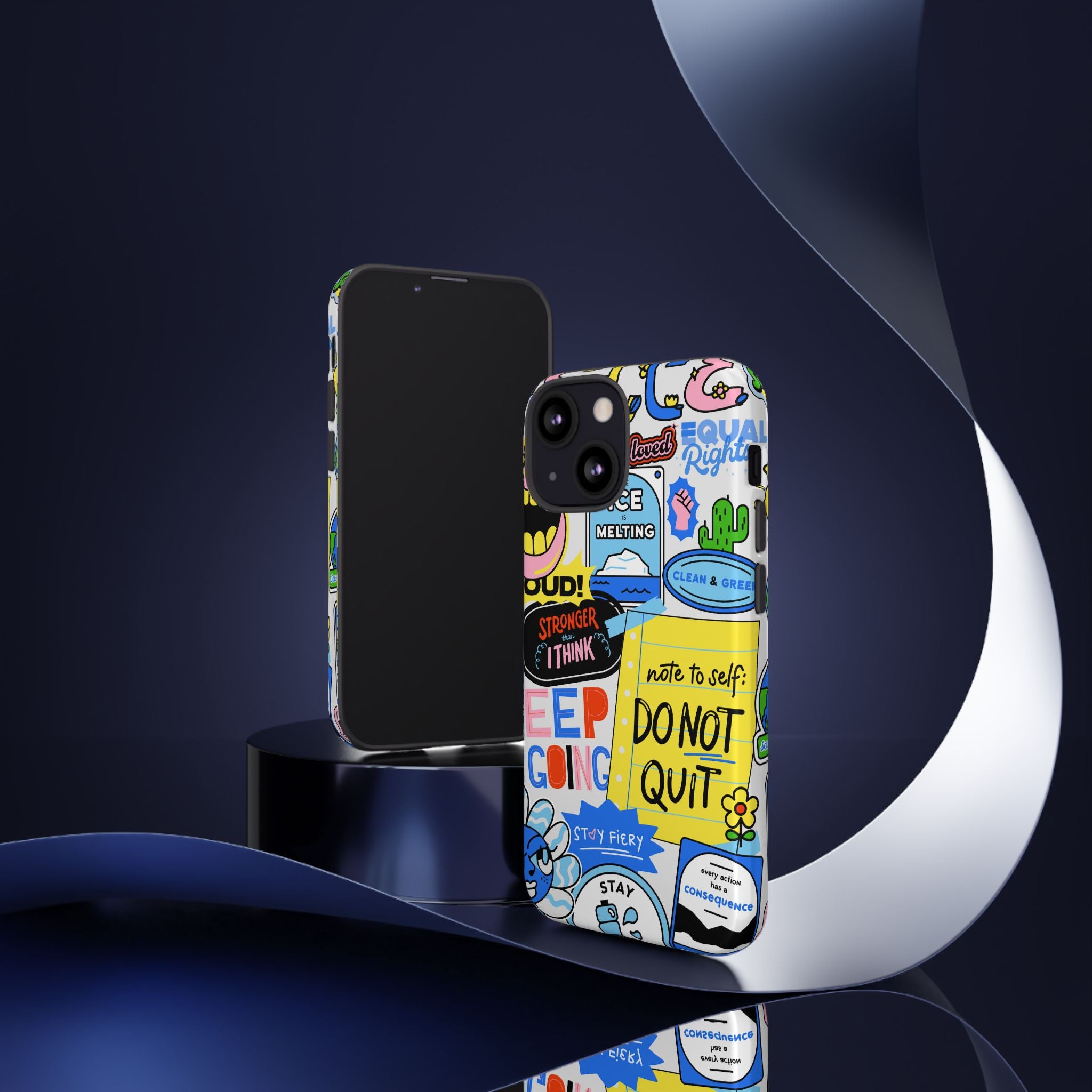 Optimist's Collage Phone Case — Colorful Positive Aesthetic