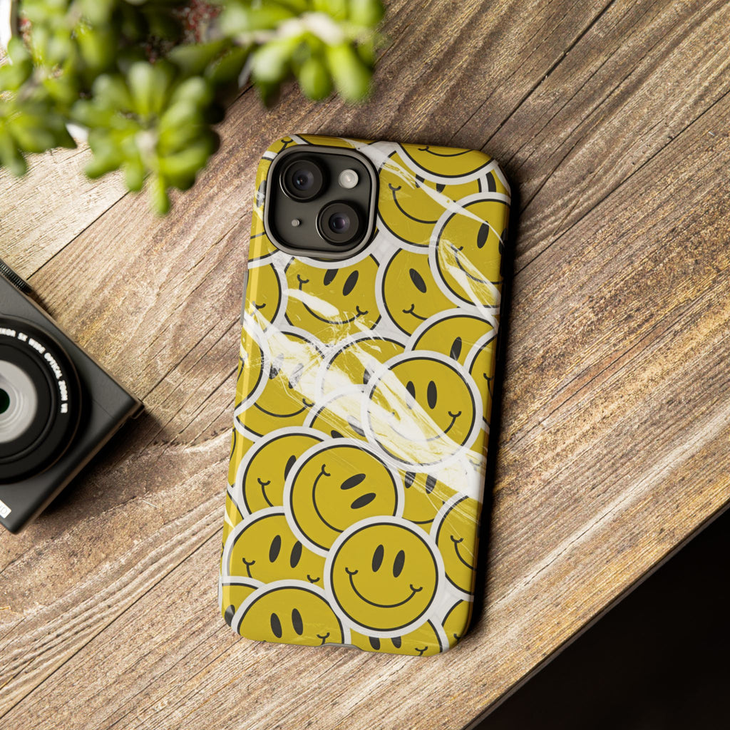 Smiley Face Phone Case — Happy Colorful Aesthetic Cover