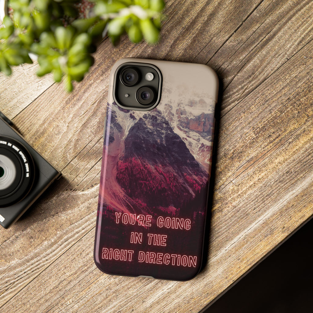 PEAK Motivational Phone Case — Word Art Minimal Design
