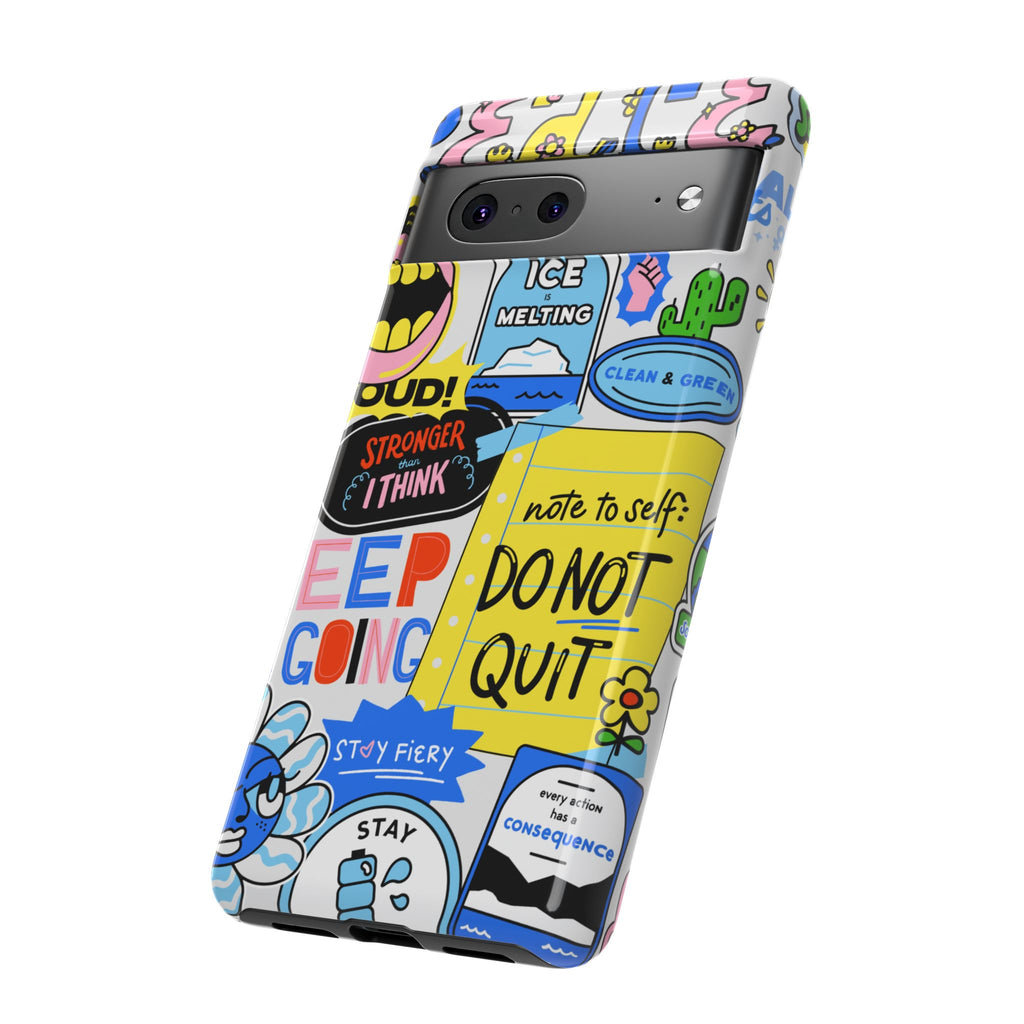 Optimist's Collage Phone Case — Colorful Positive Aesthetic