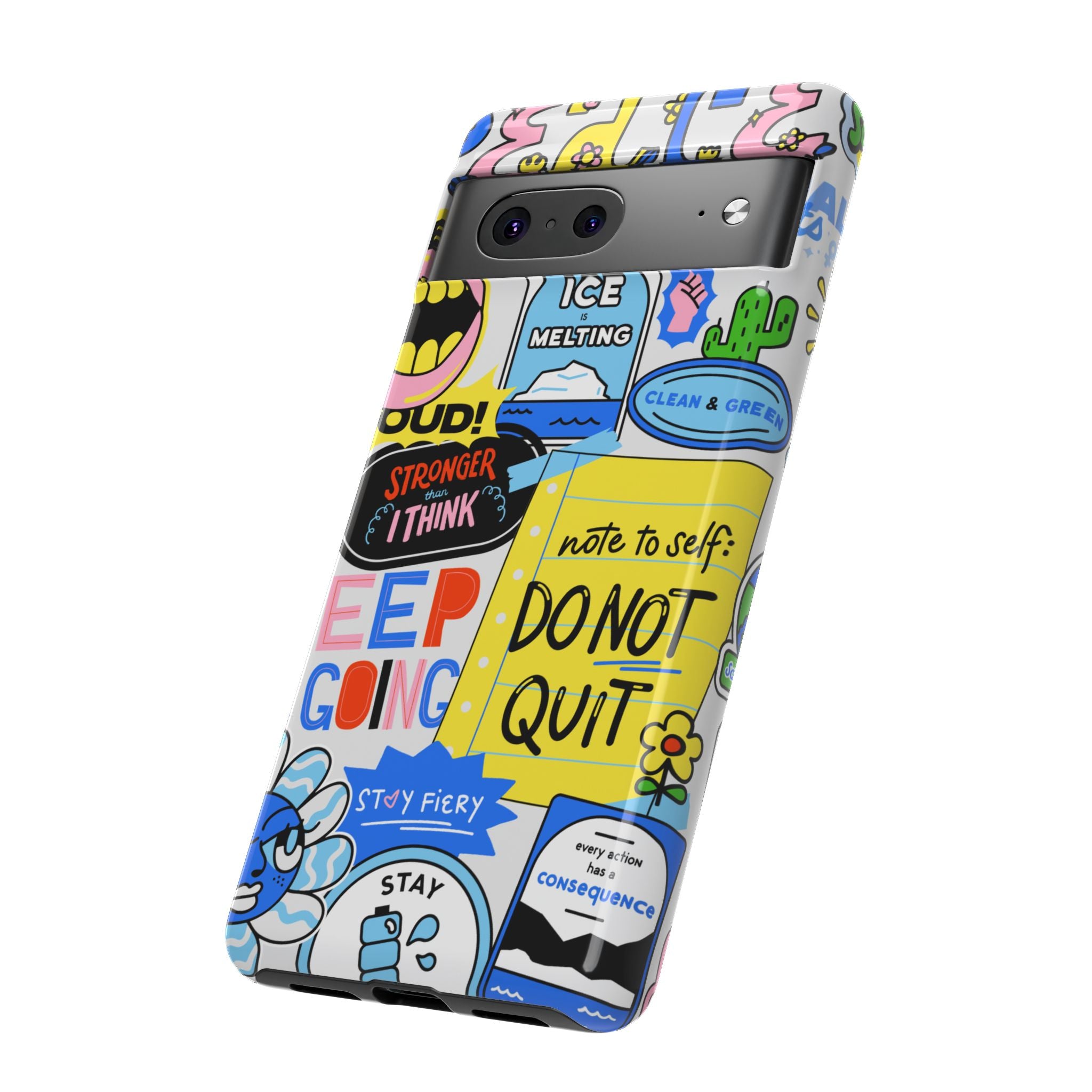 Optimist's Collage Phone Case — Colorful Positive Aesthetic